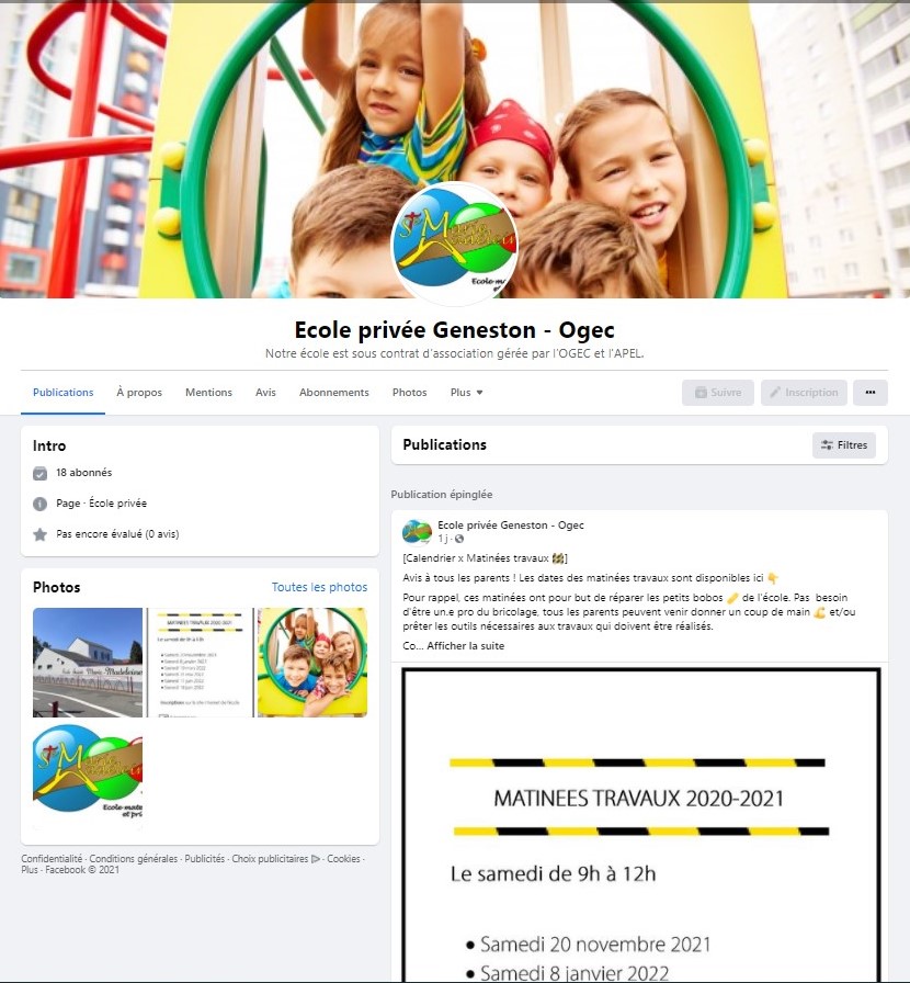 Suivez-nous sur Facebook !